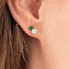 Duo Emerald & Diamond Earrings Yellow Gold