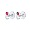 Duo Deep Red Ruby & Lab-Grown Diamond Earrings White Gold