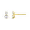 Mini Duo Lab-Grown Diamond Earrings Yellow Gold