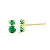 Duo Emerald Earrings Yellow Gold