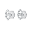 Lab-Grown Diamond Evil Eye Earrings White Gold