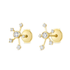 Lab-Grown Diamond Galaxy Earrings Yellow Gold