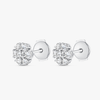 Lab-Grown Diamond Circular Halo Earrings White Gold