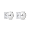 Princess Shape Lab-Grown Diamond Bar Earrings White Gold