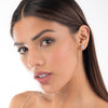 Natural Sri Lankan Pink Sapphires & Lab-Grown Diamond Halo Earrings Rose Gold