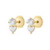 Heart & Round Duo Lab-Grown Diamond Earrings Yellow Gold
