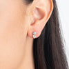 Heart & Round Duo Lab-Grown Diamond Earrings Yellow Gold