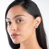 Heart & Round Duo Colombian Emerald Lab-Grown Diamond Earrings White Gold