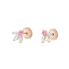 Pixie Wing Pink Sapphire & Lab-Grown Diamond Earrings Rose Gold