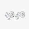Ladder Lab-Grown Diamond Baguette Earrings White Gold