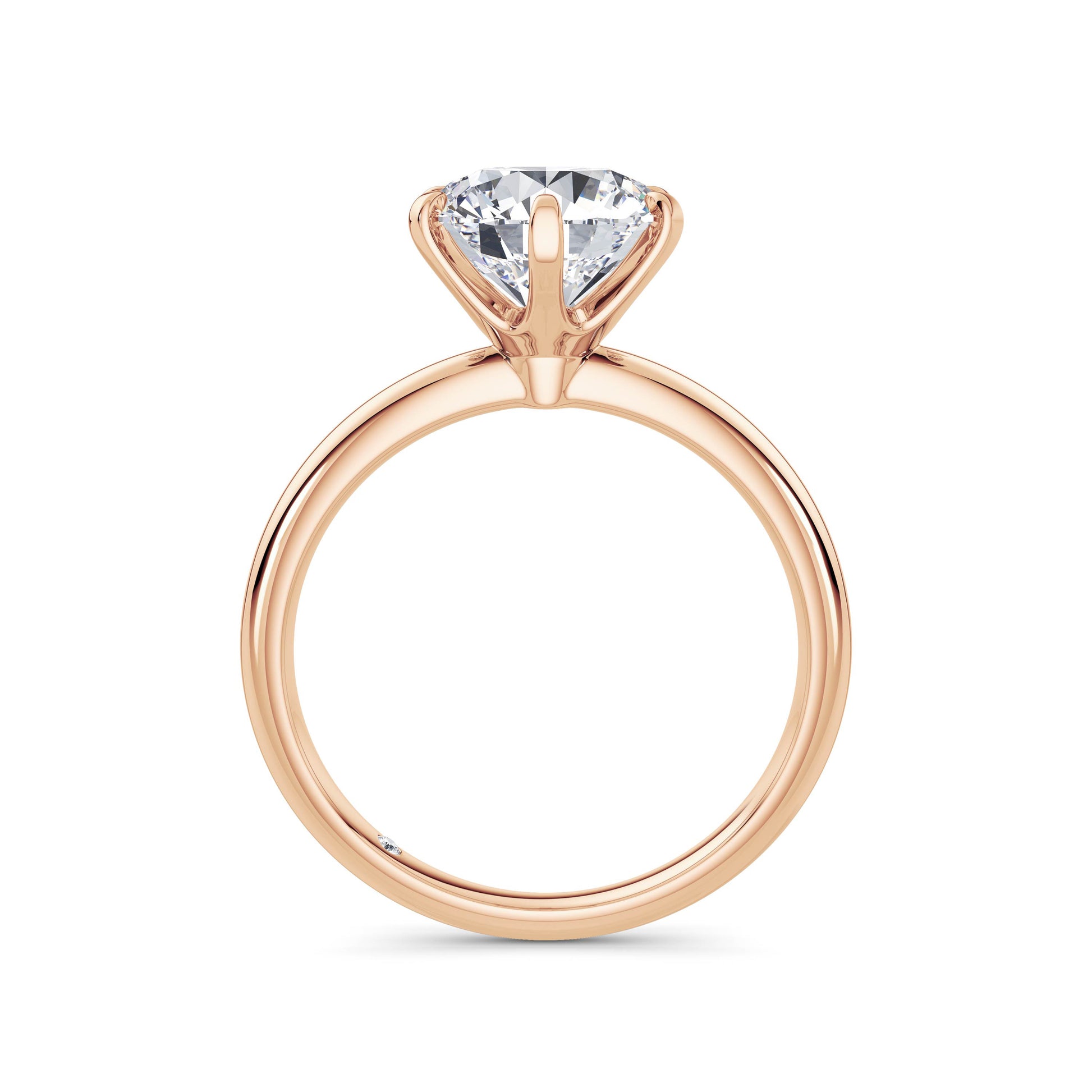 Frankie 18k Rose Gold Round Solitaire