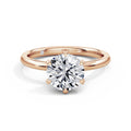 Frankie 18k Rose Gold Round Solitaire