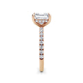 Freya 18k Rose Gold Asscher Diamond Band