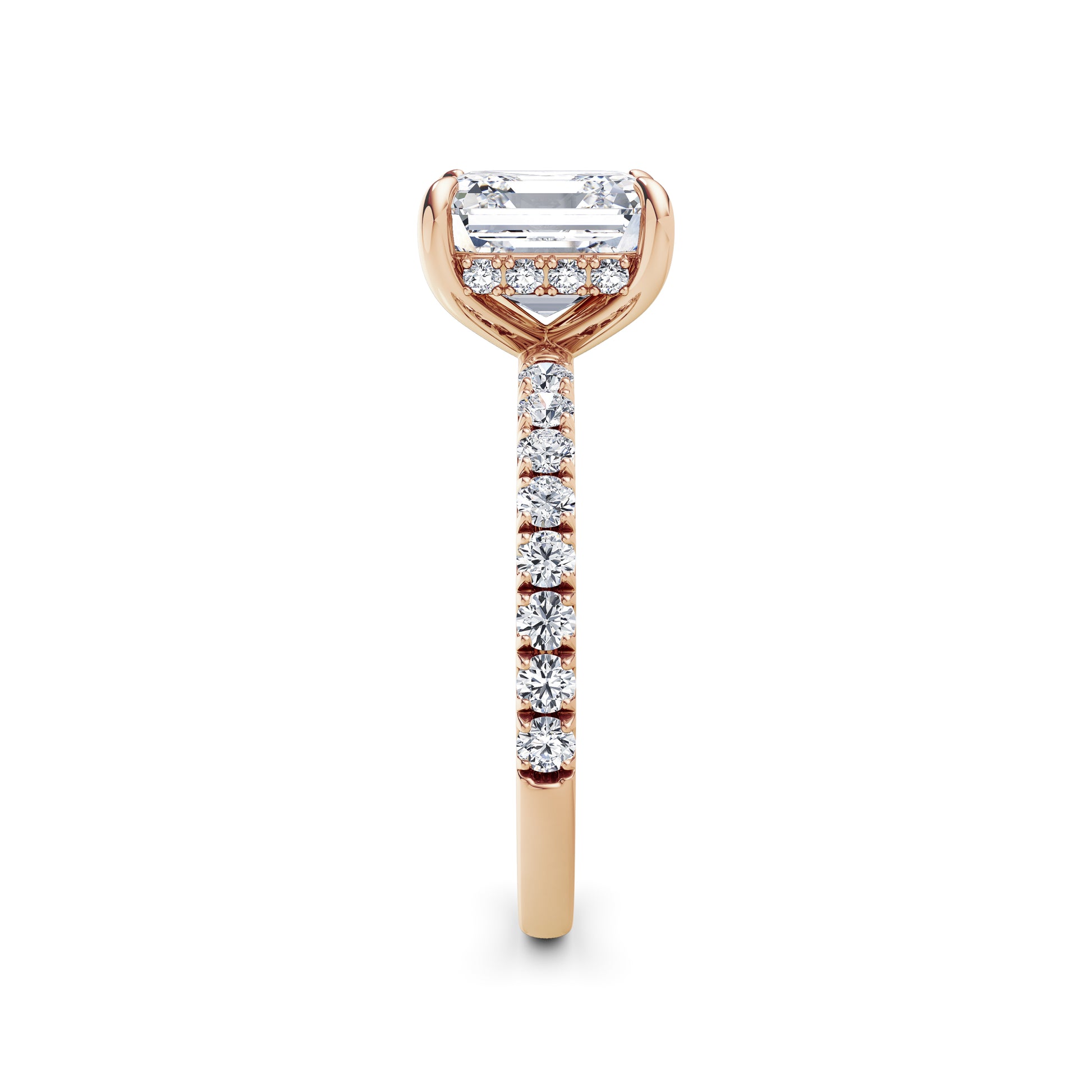 Freya 18k Rose Gold Asscher Diamond Band
