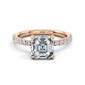 Freya 18k Rose Gold Asscher Diamond Band