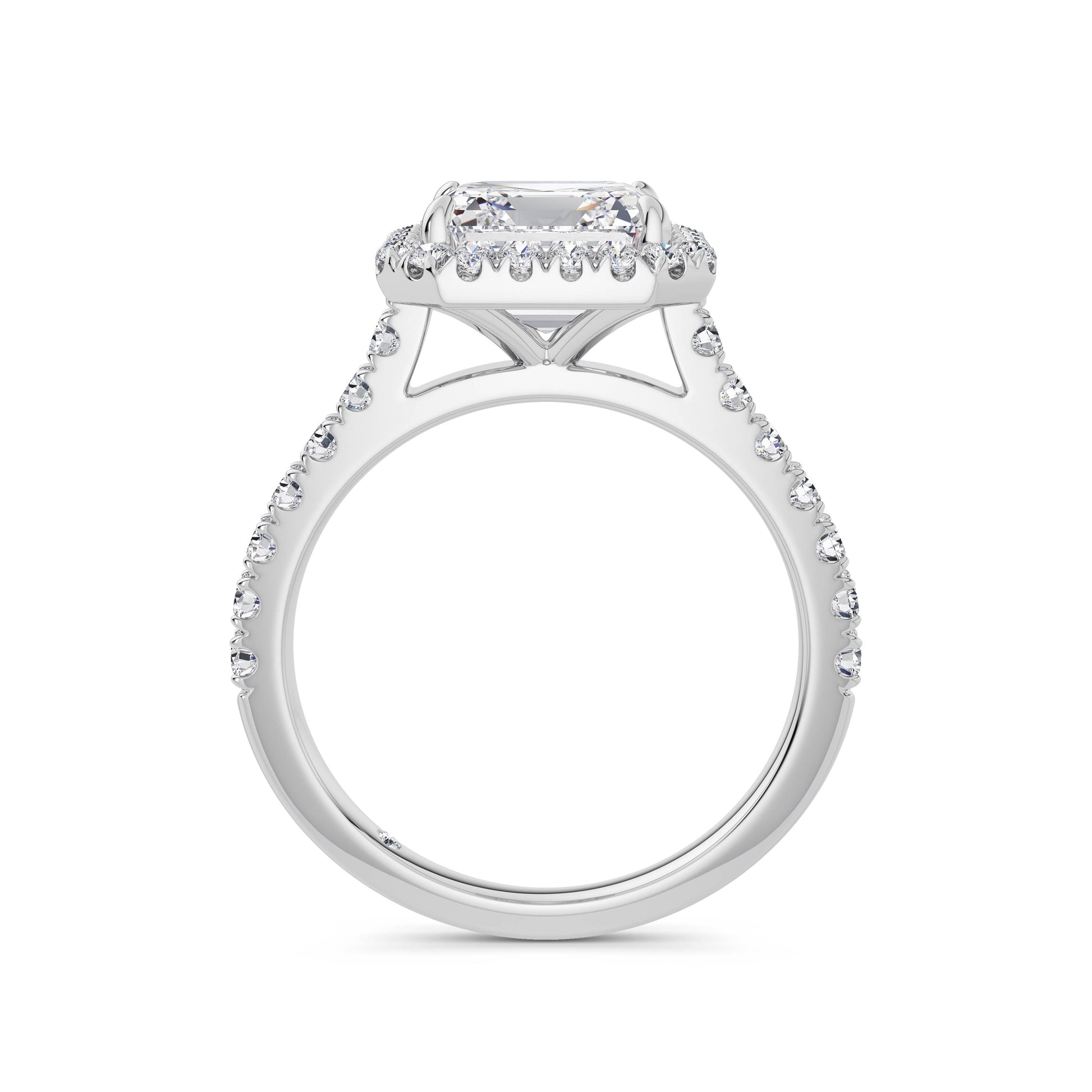 Freya 18k White Gold Asscher Halo