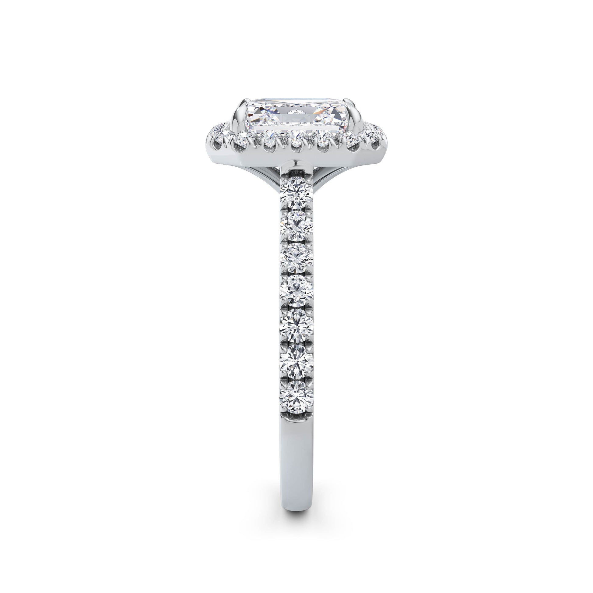 Freya 18k White Gold Asscher Halo
