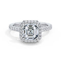 Freya 18k White Gold Asscher Halo