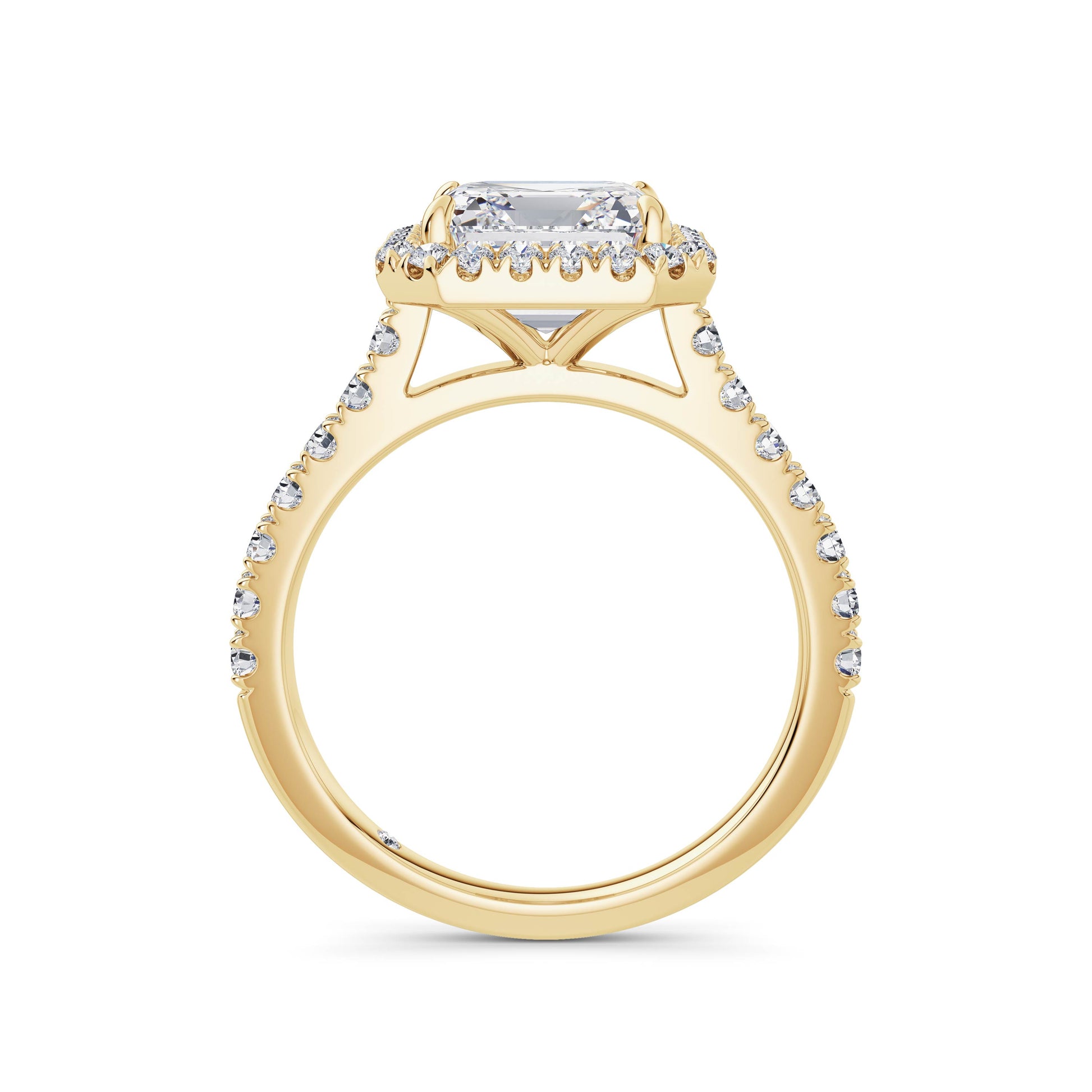 Freya 18k Yellow Gold Asscher Halo