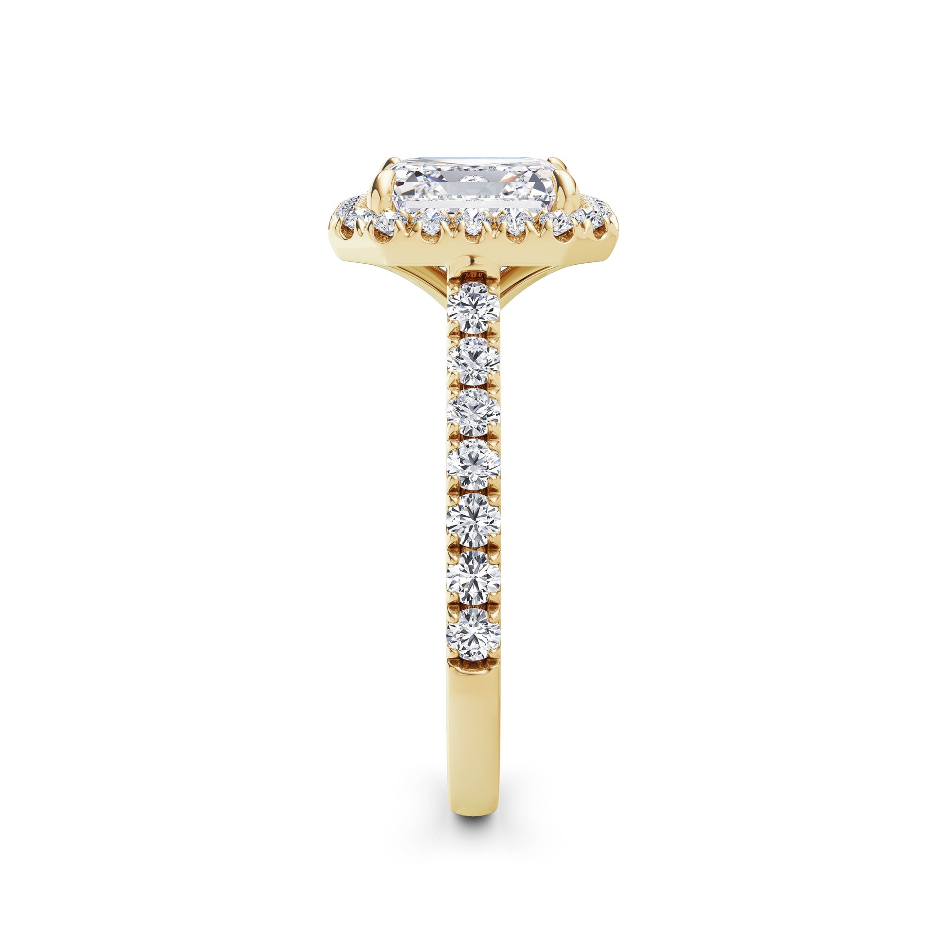 Freya 18k Yellow Gold Asscher Halo