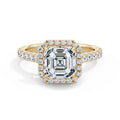 Freya 18k Yellow Gold Asscher Halo