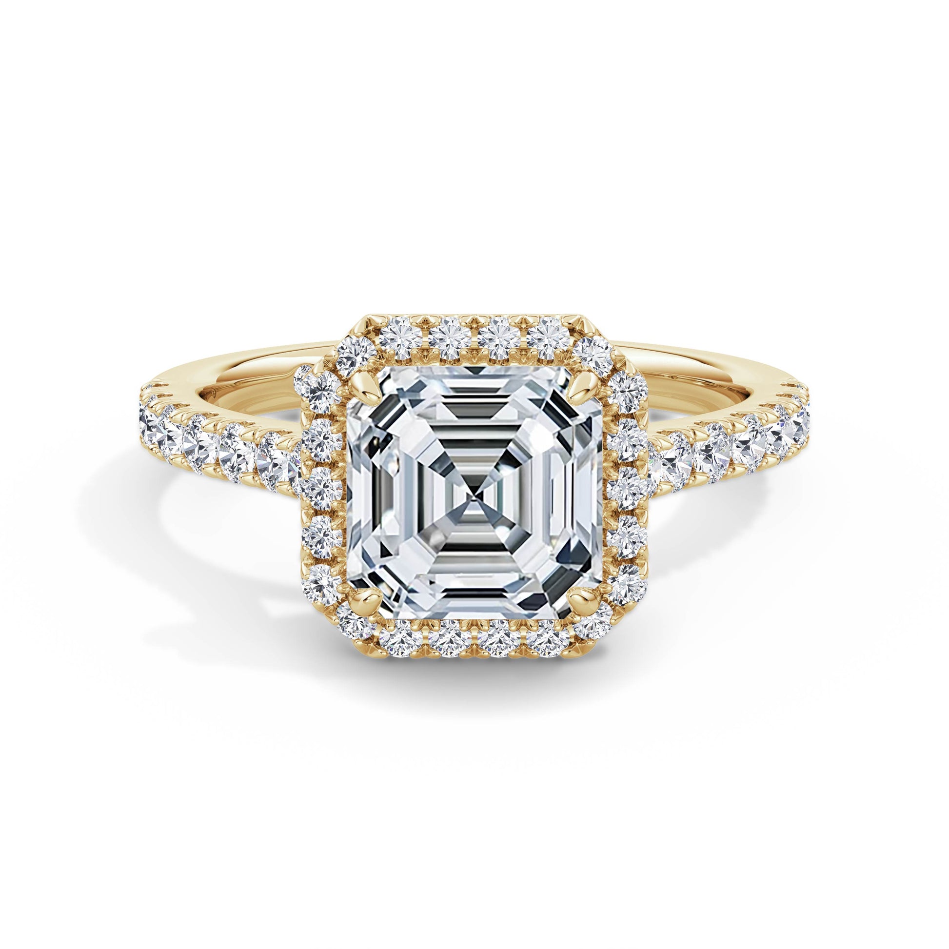 Freya 18k Yellow Gold Asscher Halo