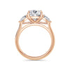 Freya 18k Rose Gold Cushion Trilogy