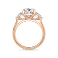 Freya 18k Rose Gold Cushion Trilogy