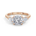 Freya 18k Rose Gold Cushion Trilogy