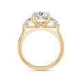 Freya 18k Yellow Gold Cushion Trilogy