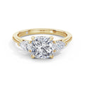 Freya 18k Yellow Gold Cushion Trilogy