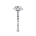 Freya Platinum Cushion Halo