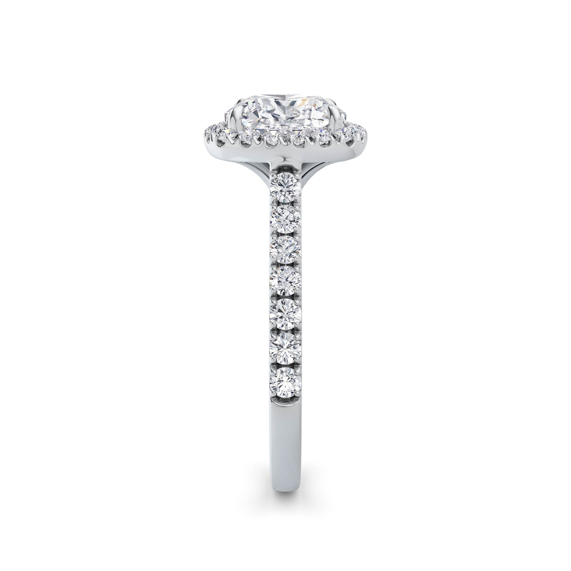Freya Platinum Cushion Halo