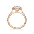 Freya 18k Rose Gold Cushion Halo