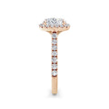 Freya 18k Rose Gold Cushion Halo