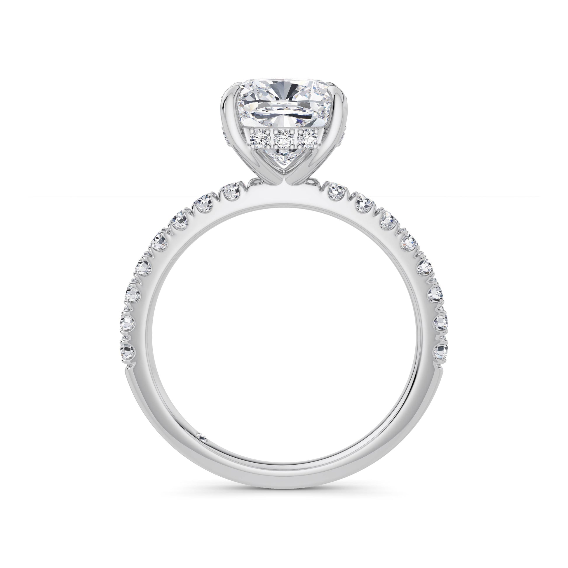 Freya 18k White Gold Cushion Diamond Band