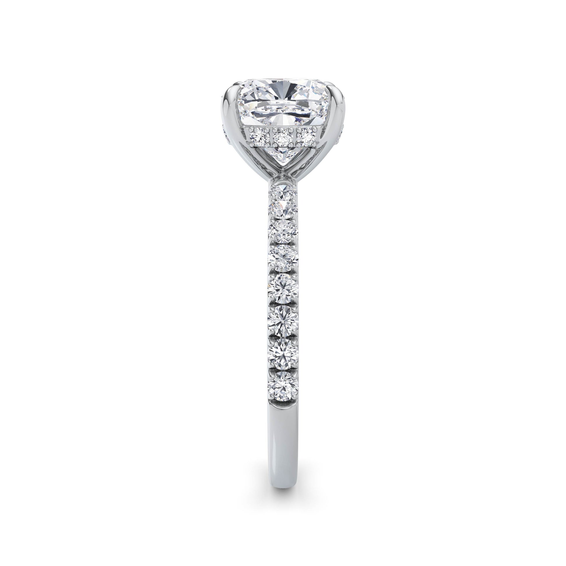 Freya 18k White Gold Cushion Diamond Band