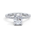 Freya Platinum Elongated Cushion Diamond Band