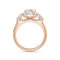 Freya 18k Rose Gold Elongated Cushion Trilogy