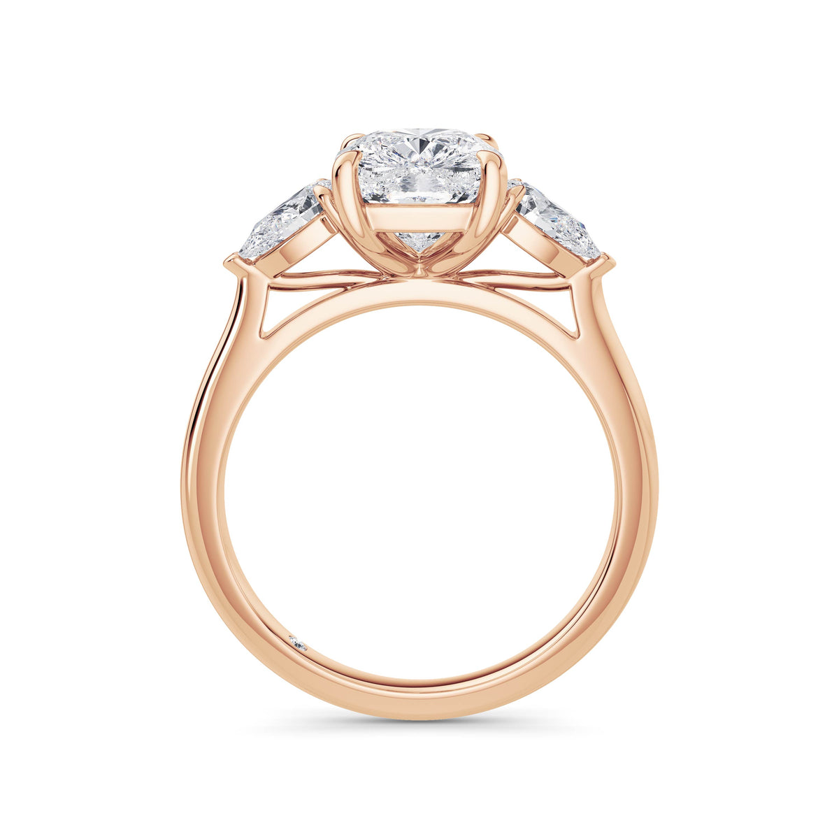 Freya 18k Rose Gold Elongated Cushion Trilogy