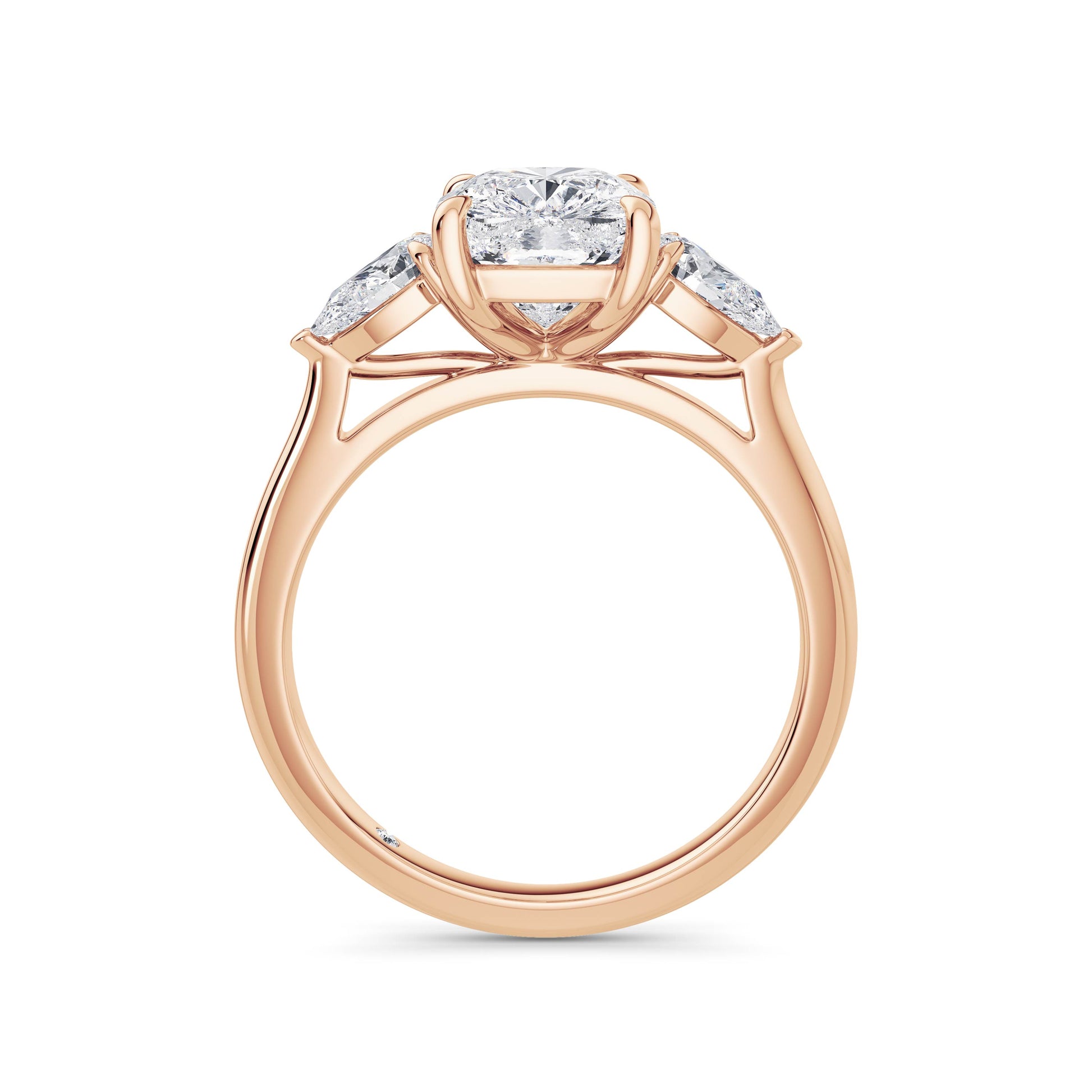 Freya 18k Rose Gold Elongated Cushion Trilogy