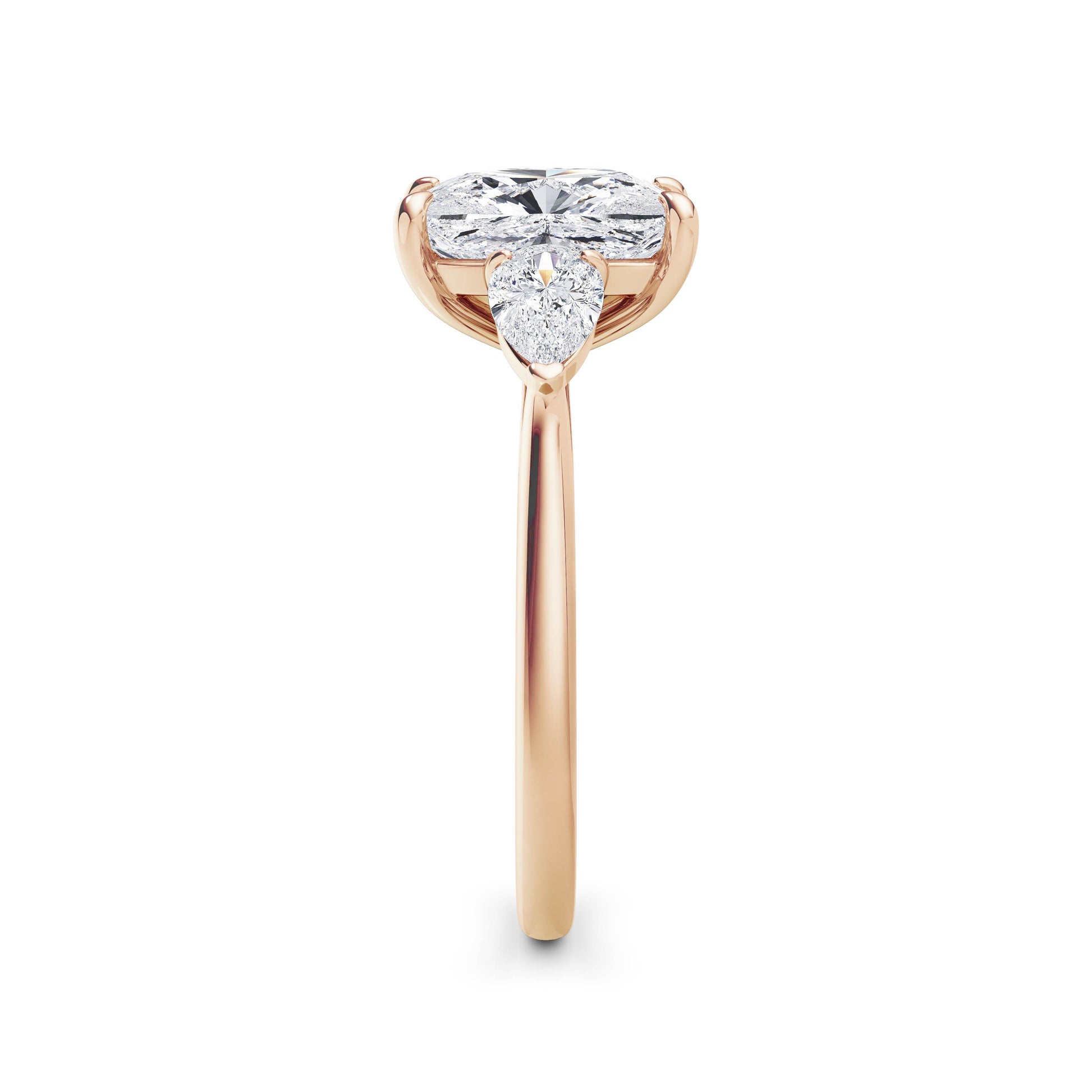 Freya 18k Rose Gold Elongated Cushion Trilogy