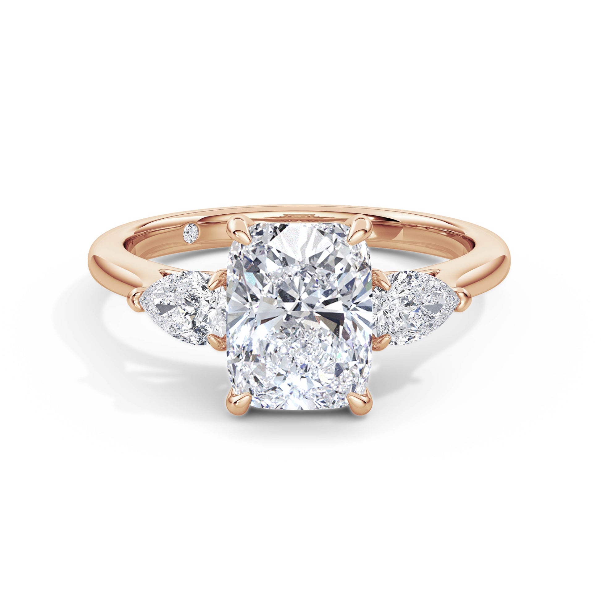 Freya 18k Rose Gold Elongated Cushion Trilogy