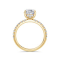 Freya 18k Yellow Gold Elongated Cushion Diamond Band