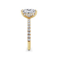 Freya 18k Yellow Gold Elongated Cushion Diamond Band