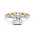 Freya 18k Yellow Gold Elongated Cushion Diamond Band