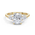 Freya 18k Yellow Gold Elongated Cushion Trilogy
