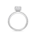 Freya 18k White Gold Emerald Diamond Band