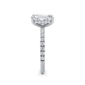 Freya 18k White Gold Emerald Diamond Band