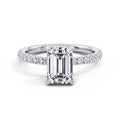 Freya 18k White Gold Emerald Diamond Band